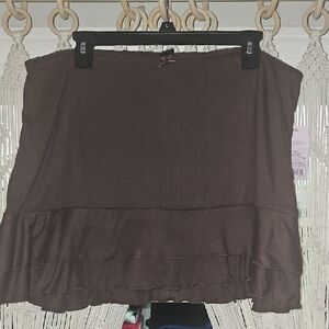 Wild Fable Brown Ruffled Mini Skort